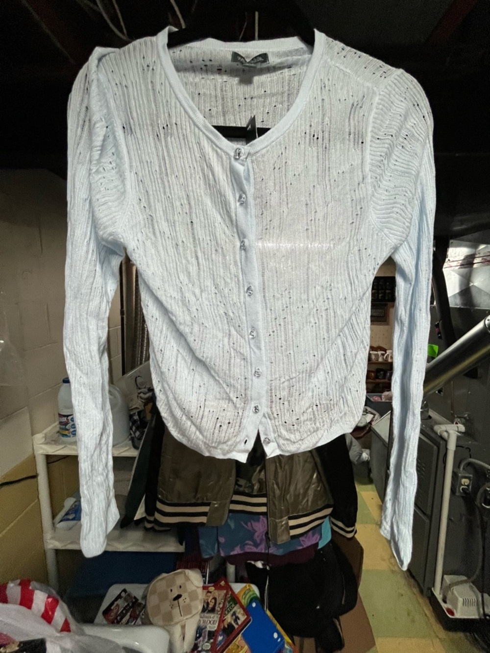 wild fable Light Blue Open-Knit Button Cardigan NWT Size Small